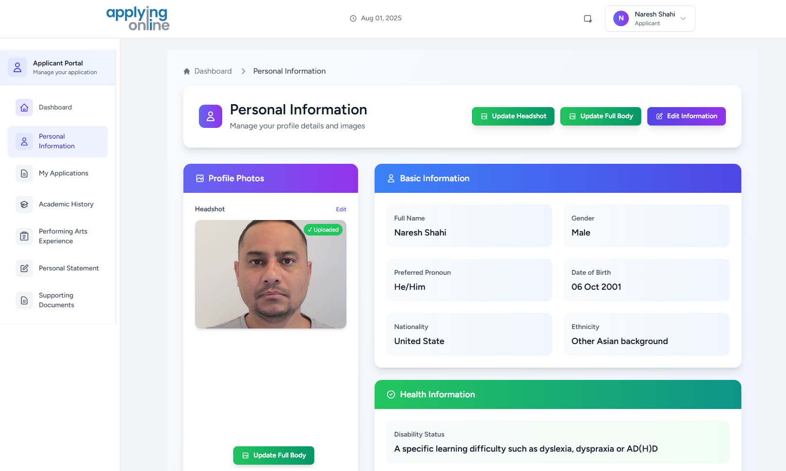 Personal Information